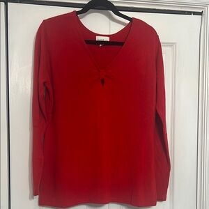 Jacqueline Smith Red Long Sleeve sweater